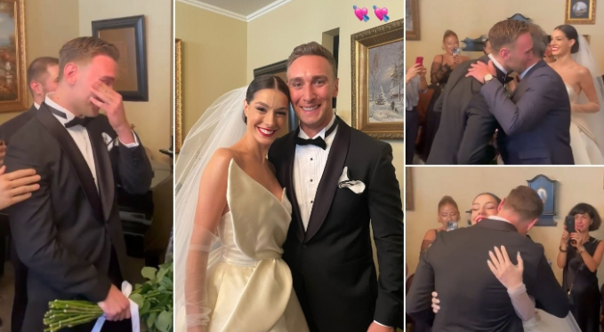 საცოლის დანახვისას ატირებული ირაკლი მაქაცარია და სიძისთვის ჩაბარებული შვილი – კადრები სელებრითების ქორწილიდან!