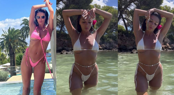 „ეს ქალი კი არა პანტერაა“ – სალომე ჭაჭუა მალიორკაზე, საცურაო კოსტიუმში გადაღებულ ფოტოსა და ვიდეოს გვიზიარებს