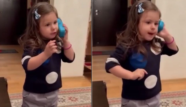 “ალო, მიშა როგორ ხარ? მე კარგად ვარ, აღარ ვარ ავად, შენ როგორ ხარ? გელოდები” – ელის მარია მამას ურეკავს