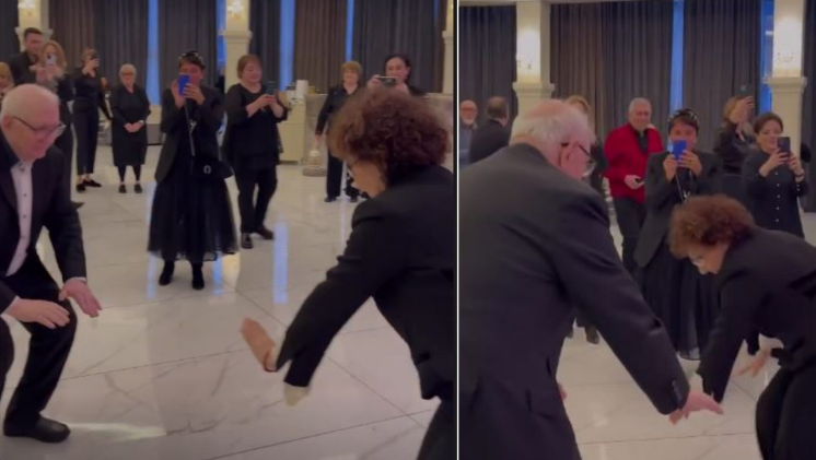 90 წლის ელდარ შენგელაიასა და ნანული სარაჯიშვილის ცეკვამ ფურორი მოახდინა – ნახეთ კადრები რეჟისორის დაბადების დღის წვეულებიდან