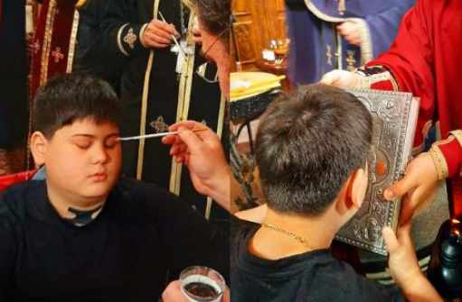 „ჩვენმა გმირმა ბიჭმა შვიდგზის ზეთი იცხო“ – ნახეთ დათი ქოქრაშვილის ვიდეო და ფოტოები თბილისის ერთ-ერთი ტაძრიდან