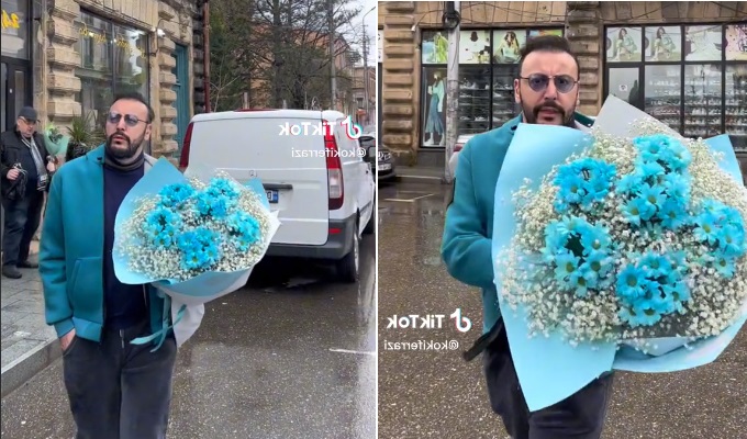 “როცა ის შეყვარებულია..” – ვის მიართვა ანრი ჯოხაძემ უზარმაზარი თაიგული – ნახეთ ვიდეო