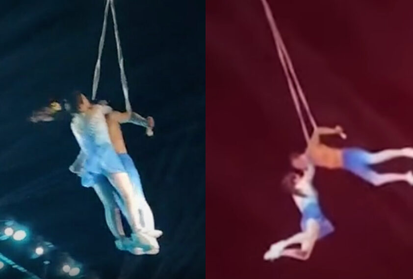 სუსტი გულის ადამიანები ნუ ნახავთ – აკრობატული ნომერის შესრულების დროს ქალს ქმარი იჭერდა, თუმცა მან თავის შეკავება ვერ შეძლო, გადმოვარდა და გარდაიცვალა – უძიმესი კადრები