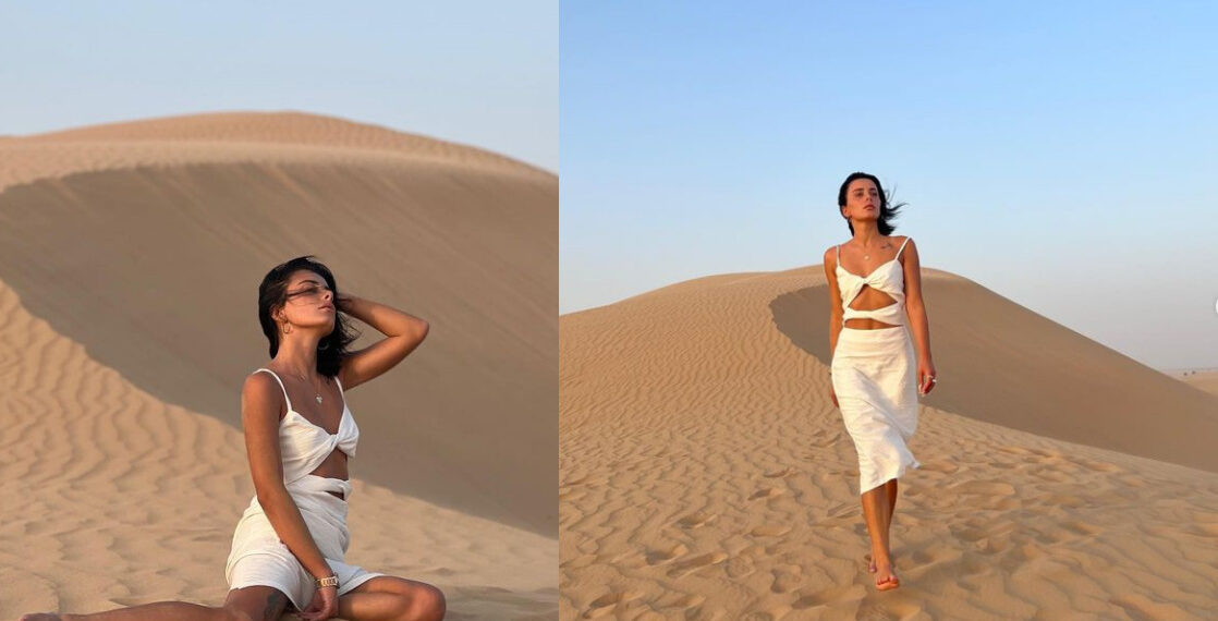 “სილამაზე” – სალომე უშხვანმა აბუ დაბის უდაბნოში საოცარი ფოტოსესია მოაწყო