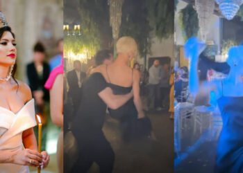 ვიდეო – ოთომ და ჯულიანამ რუსკა ქარქაშაძის ქორწილში სცენაზე ცეცხლი დაანთეს