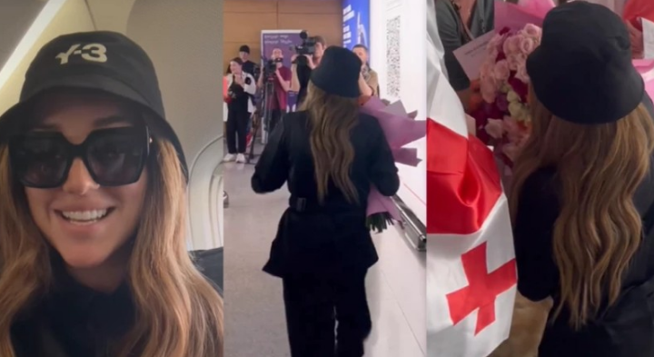 ნუცა ბუზალაძე სამშობლოში დაბრუნდა – ნახეთ როგორ დახვდნენ მომღერალს აეროპორტში