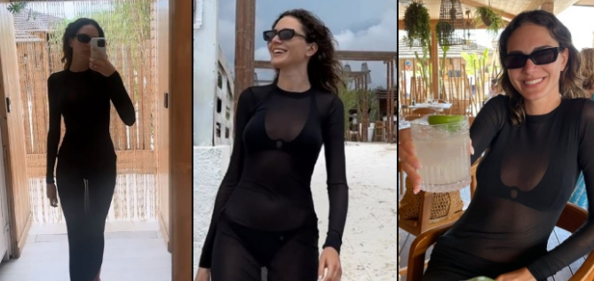 “ულამაზესი გამჭვირვალე შავი სამოსი და..” – თაკო ნაცვლიშვილი თაფლობის თვიდან ახალ კადრებს გვიზიარებს