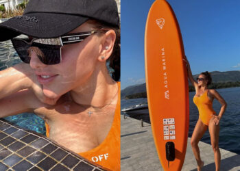 „ზღვა, მზე და სერფინგის დაფა“ – ნუცა ბუზალაძის ცეცხლოვანი ფოტოები მონტენეგროდან