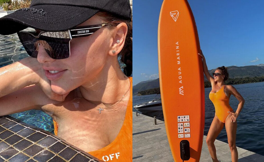 „ზღვა, მზე და სერფინგის დაფა“ – ნუცა ბუზალაძის ცეცხლოვანი ფოტოები მონტენეგროდან