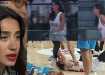 ვიდეო : თორნიკე შენგელიას მეუღლის რეაქცია, როდესაც საქართველო-სლოვენიის თამაშზე თორნიკე წაიქცა