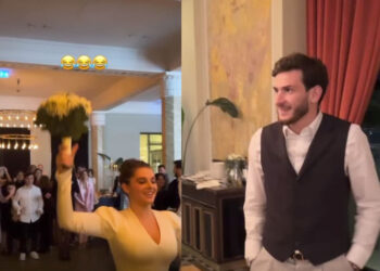 ნახეთ ვინ დაიჭირა პატარძლის თაიგული – ვიდეო ხვიჩა კვარაცხელიასა და ნიცა თავაძის ქორწილიდან