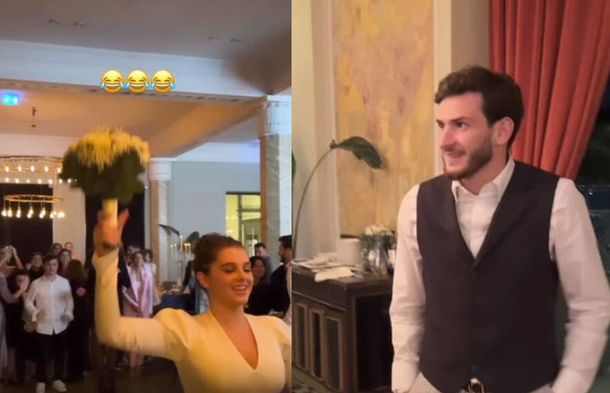 ნახეთ ვინ დაიჭირა პატარძლის თაიგული – ვიდეო ხვიჩა კვარაცხელიასა და ნიცა თავაძის ქორწილიდან