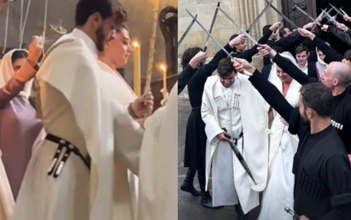 ჯვრისწერა სამთავროში და ულამაზესი პატარძალი – ნახეთ, კადრები კვარაცხელიას ქორწილიდან