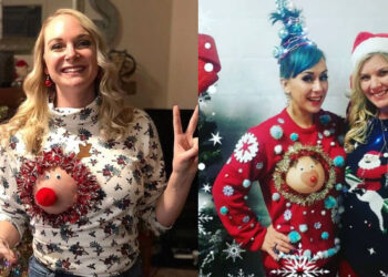 ფოტოები : მკერდზე მიმაგრებული საშობაო ირმები – ტრენდი, რომელიც მსოფლიომ აიტაცა