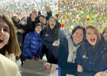 ორსული ნიცა თავაძე ოჯახთან ერთად ნაკრებს ქომაგობდა – ფოტოები სტადიონიდან