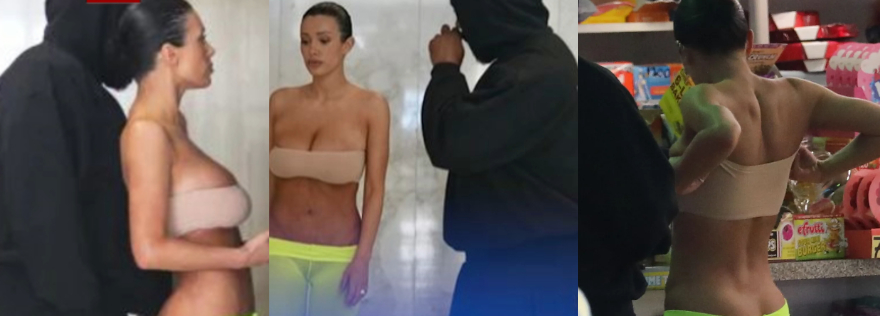 მოშიშვლებული უკანალი და წყვილის კიდევ ერთი შოკისმომგვრელი გამოჩენა- ქანიე უესტი და მისი ცოლი ამ კადრების შემდეგ სკანდალში გაეხვნენ