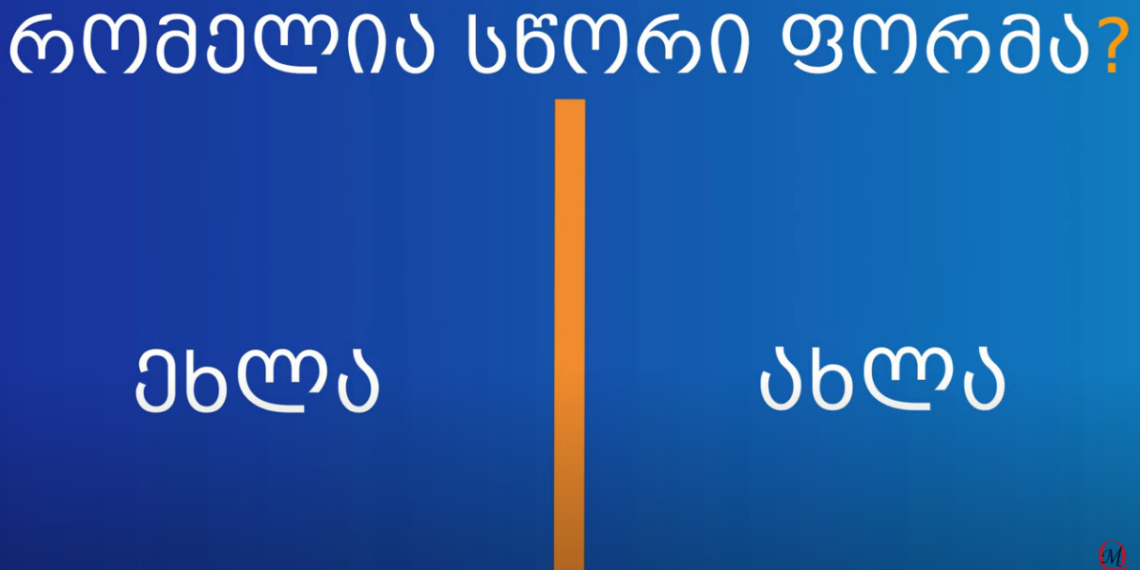 რომელია სწორი ფორმა ? გააკეთეთ მარტივი ტესტი, რომელიც თქვენს ცოდნას შეამოწმებს