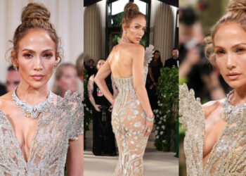 54 წლის ჯენიფერ ლოპესი “მეტ გალაზე” გამჭვირვალე, თამამი კაბით გამოჩნდა – მის შექმნას 800 საათი და 2.5 მილიონი ვერცხლის თვლის და ქვის დეტალი დასჭირდა