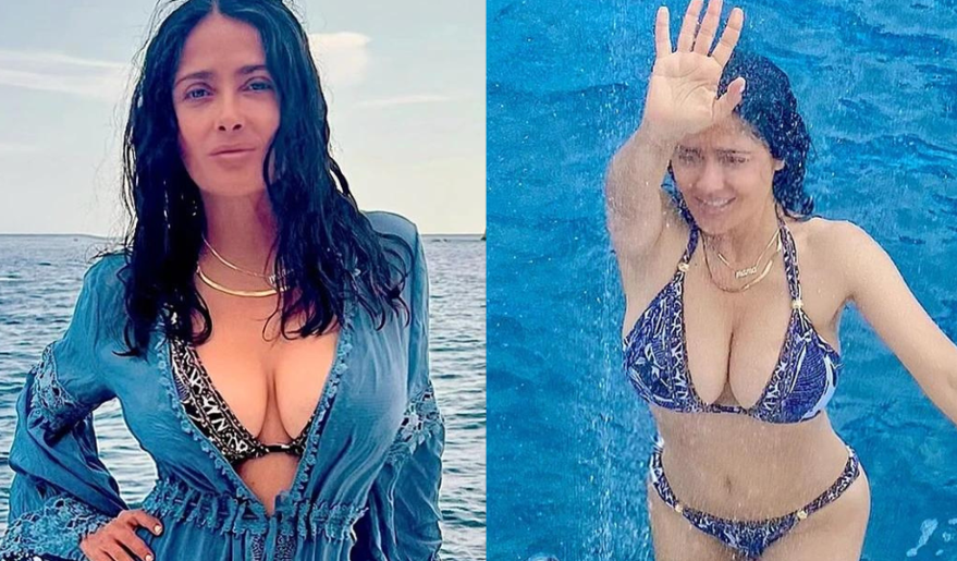 “უბერებელი” – 57 წლის სალმა ჰაიეკი საცურაო კოსტიუმში პოზირებს