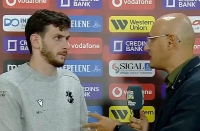 “დარდობ, რომ გოლის დროს მოედანზე არ იყავი? – ხვიჩა კვარაცხელიას და ალბანელი ჟურნალისტის დიალოგი