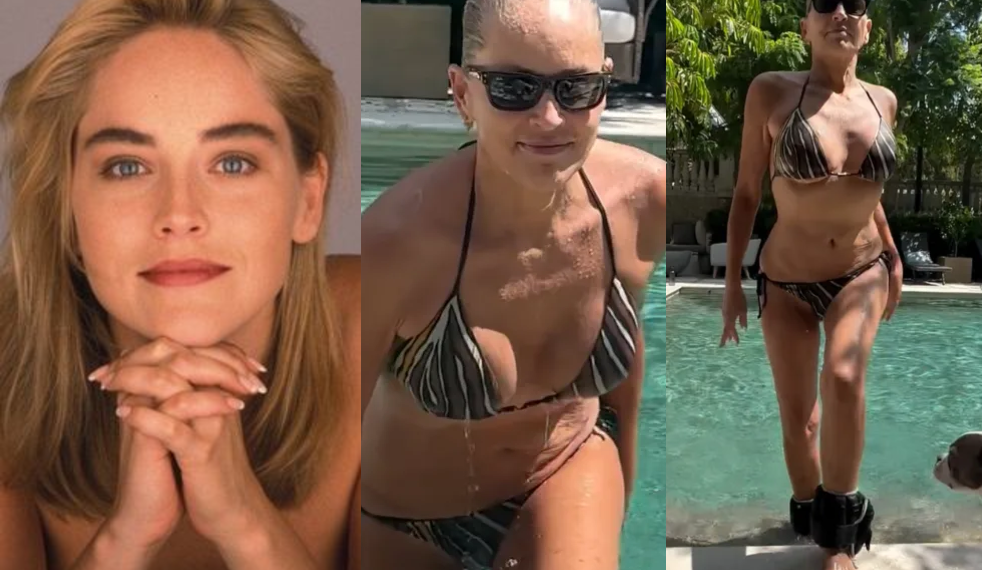 ინსულტისა და ბევრი სირთულის გადალახვის მიუხედავად, 66 წლის შერონ სტოუნი საოცარ ფორმაშია – მსახიობი აუზზე საცურაო კოსტიუმში გადაღებულ ვიდეოს აქვეყნებს